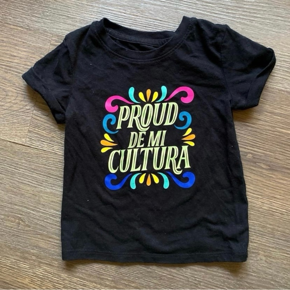Black Kids Shirt with Colorful Print